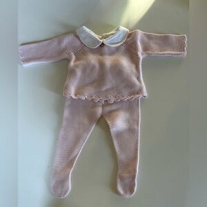 Pink Knit Baby Set